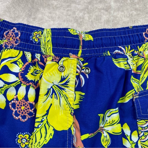Polo Ralph Lauren Swim Trunks Men's XL Tall Blue Floral Lined Pockets Drawstring - Picture 16 of 16